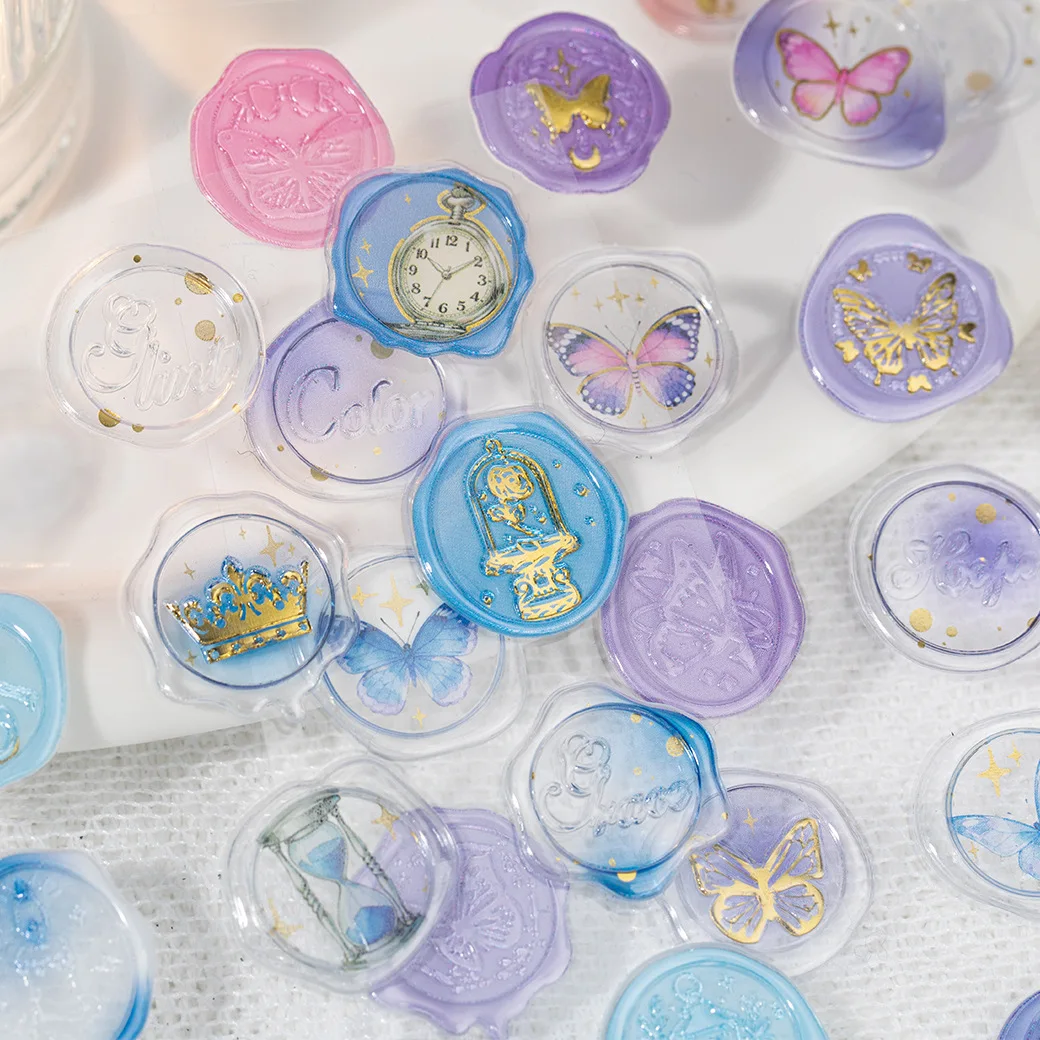 24sets/pack Kawaii Stationery Stickers Classical Flower Blossoms DIY Craft Scrapbooking Album Junk Journal Happy Planner Diary