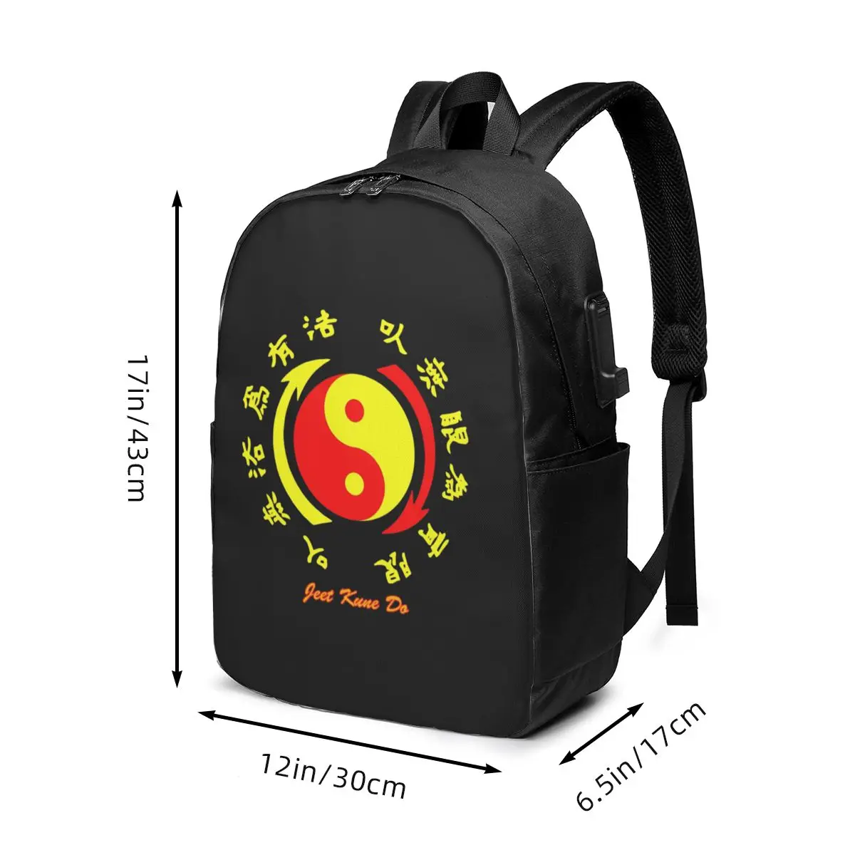Jeet Kune Do Martial Art Academy  Wing Chun Legend  Backpack Travel Notebook Bag Computer College Student School Bag Laptop view 6