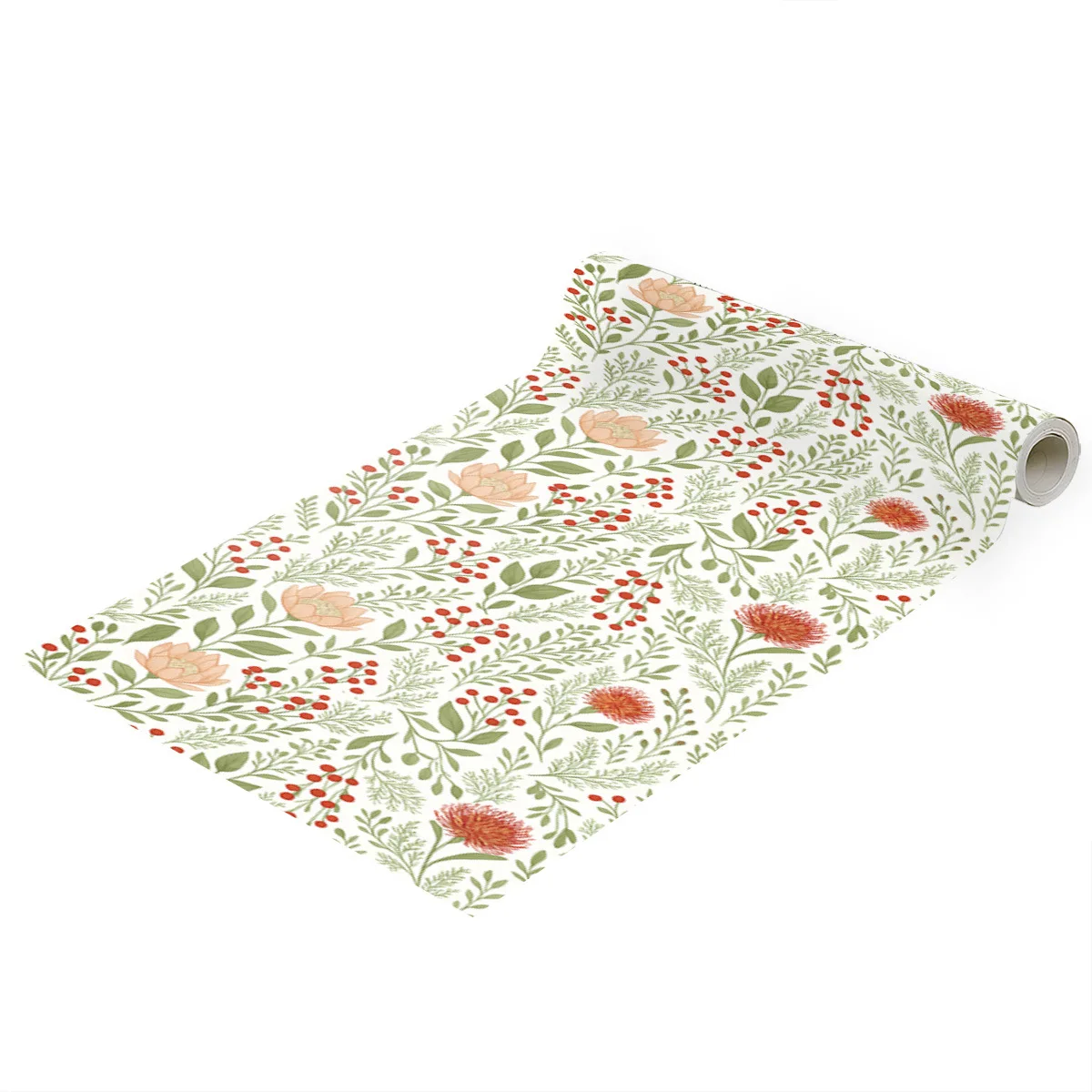 Floral Peel and Stick Wallpaper Green Leaves Contact Paper for Cabinets Drawers Flower Removable Self Adhesive Wallpaper Bedroom