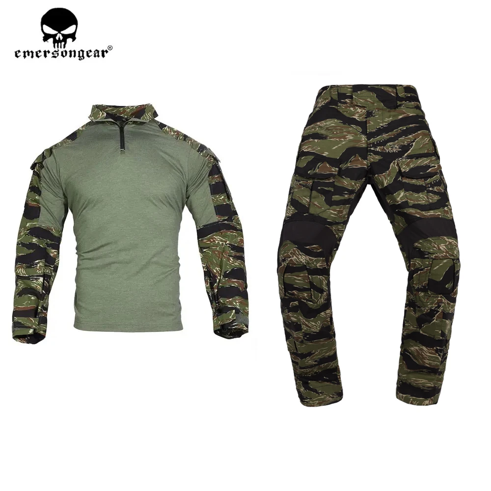 Emersongear Tactical G3 Combat Suit Shirt Pants With Knee Pads Update Ver Camo Airsoft Civilian Combat Uniform Hunting Clothes