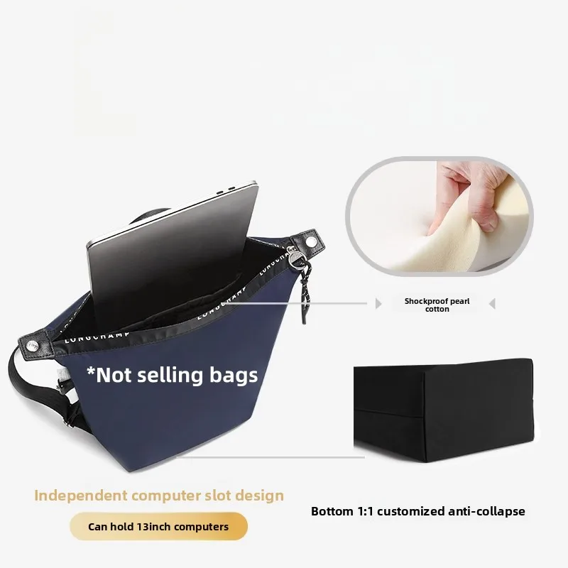 Bag Organizer Insert Fit Longchamp Energy Backpack Nylon Laptop Bag Shaper Support Inner Storage Liner Handbag Divider Protector view 2