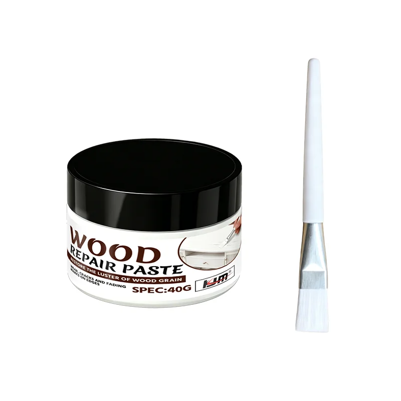 Pasta reparadora de madera blanca KJM, relleno para arañazos, grietas y desportilladuras en muebles, masilla de secado rápido para reparar puertas, gabinetes, mesas y pisos.