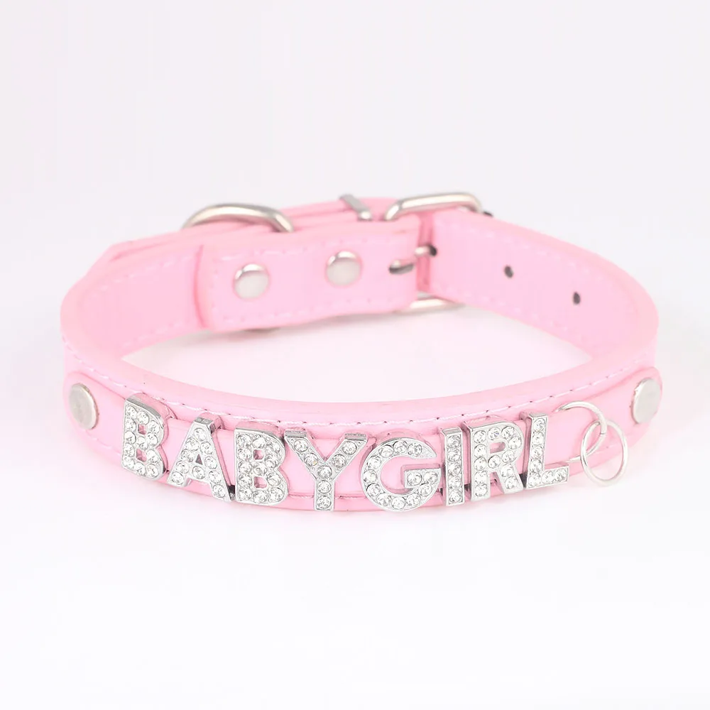 Personalisierte DIY Choker-Halskette mit Buchstaben, O-Ring-Kette, Metall-Leine, Gothic-Geschenk-Halsband, Individuelles PU-Leder – Detail 7