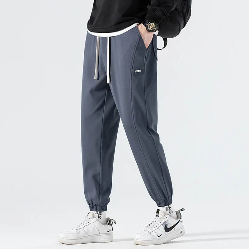 

Прямые брюки, мужские утепленные брюки с флисовой подкладкой, модные повседневные спортивные штаны с эластичной резинкой на талии и шнурком, мужские осенне-зимние спортивные брюки