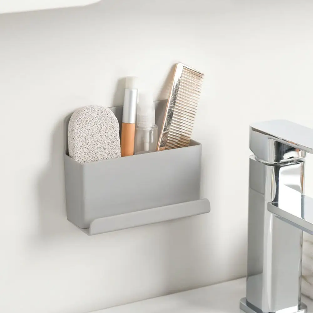 Case Sticky Container Stand Rack Wall Mounted TV Remote Control Organizer Adhesive Hanger Air Conditioner Storage Box