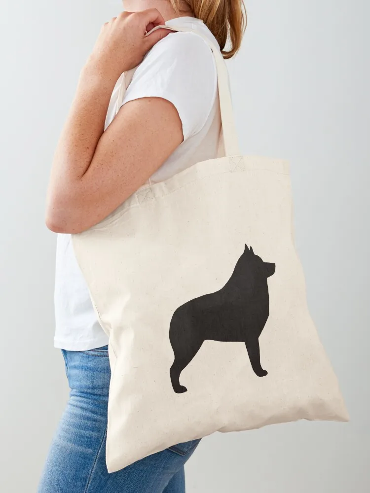 

Сумка-тоут Schipperke Silhouette(s) Женская сумка-тоут, экологичная сумка, складная сумка-тоут, сумка-тоут для конфет, на заказ