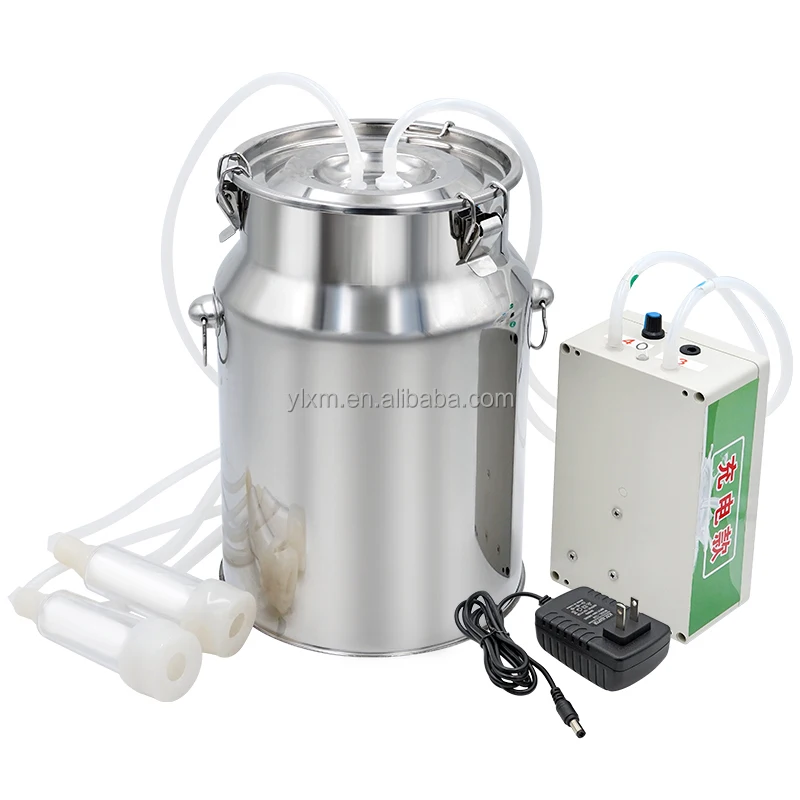 Mini Milking Machine 5L/10L, Rechargeable Portable Milk Sucking Device for Cow Sheep Goat, Dairy Equipment