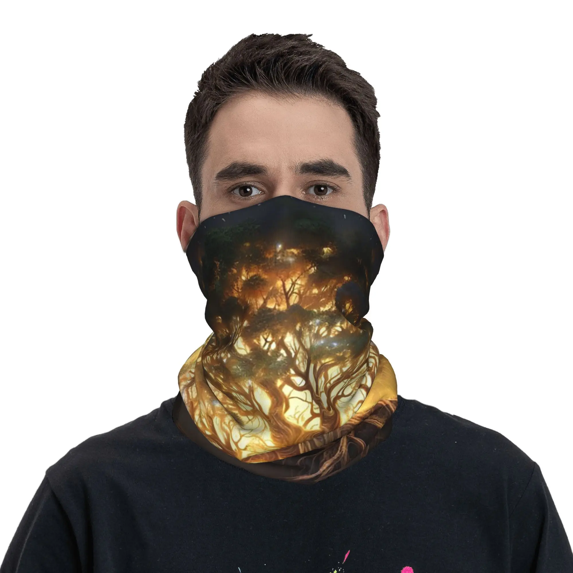 

Бандана с цифровым принтом «Великое Древо жизни», шарф с принтом, многофункциональная повязка на голову, дышащая повязка на голову для пешего туризма, рыбалки, унисекс, для взрослых