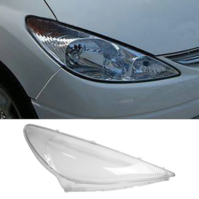 Car Front Headlight PC Cover Glass Head Light Shell Replacement Clear Auto Shell For Toyota Previa Estima 2003-05