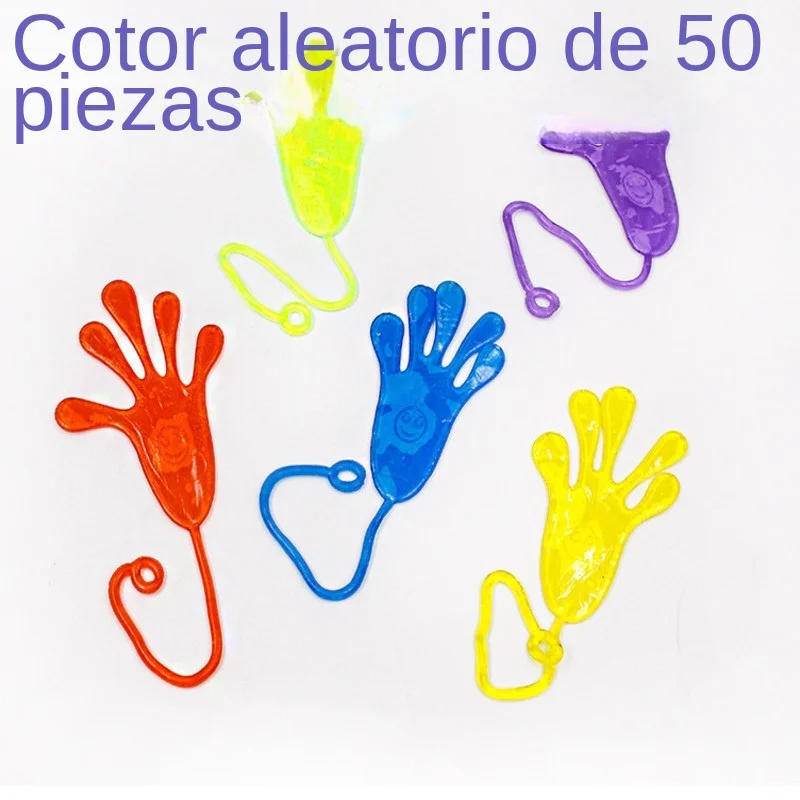 5-50 Uds. Niños divertidos juguete de manos pegajosas Palma elástica pegajosa Squishy Slap Palm juguete niños novedad regalo fiesta favores suministros