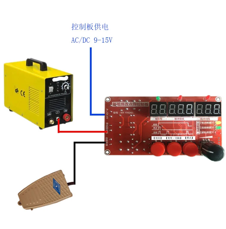 NY-YHD01 spawanie łukiem argonowym to zgrzewanie punktowe imitacja spawania na zimno płyta sterowania kontrolerem