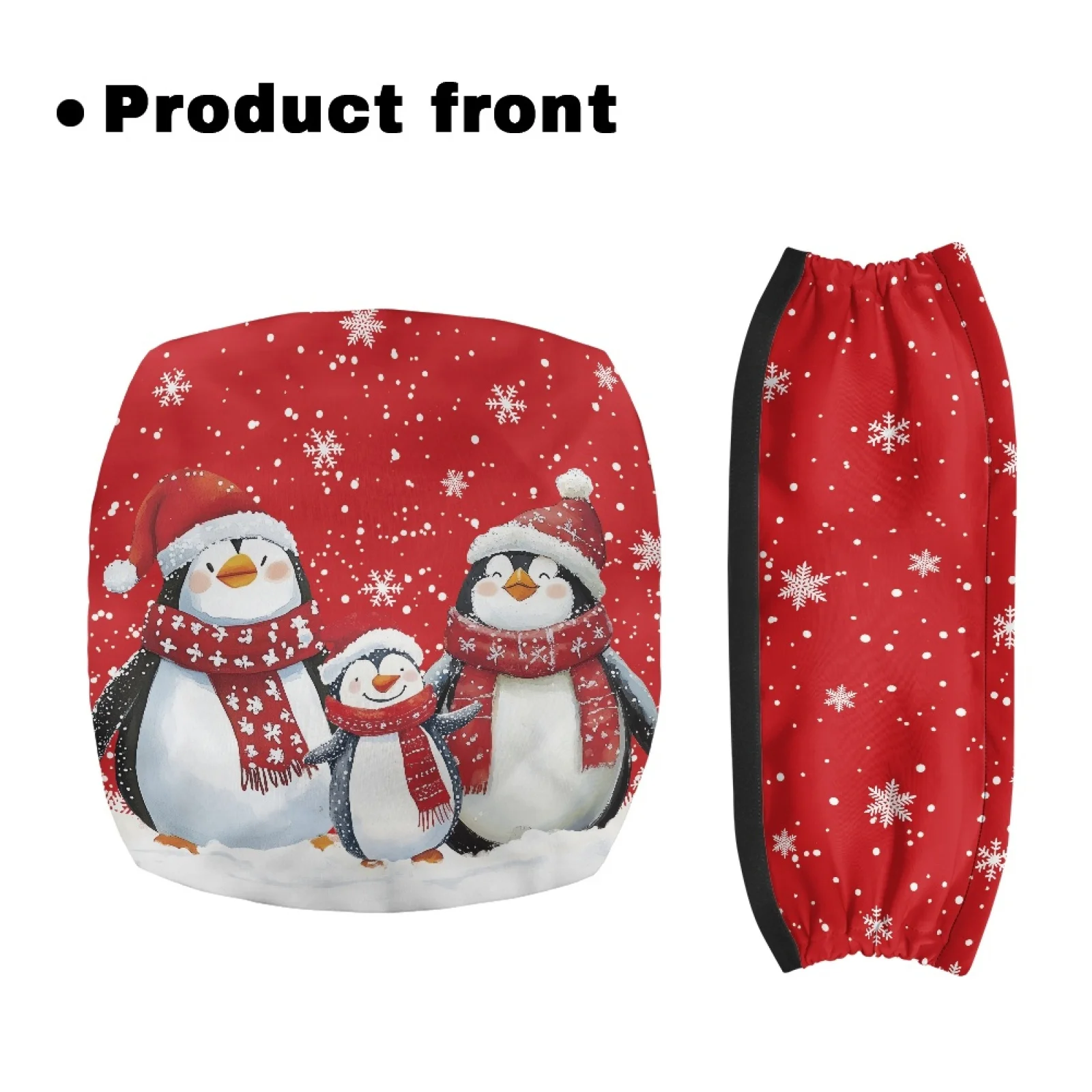Coloranimal Christmas Penguin 2 Pcs Walker Seat Cover Walker Seat Set for Womens Outdoors