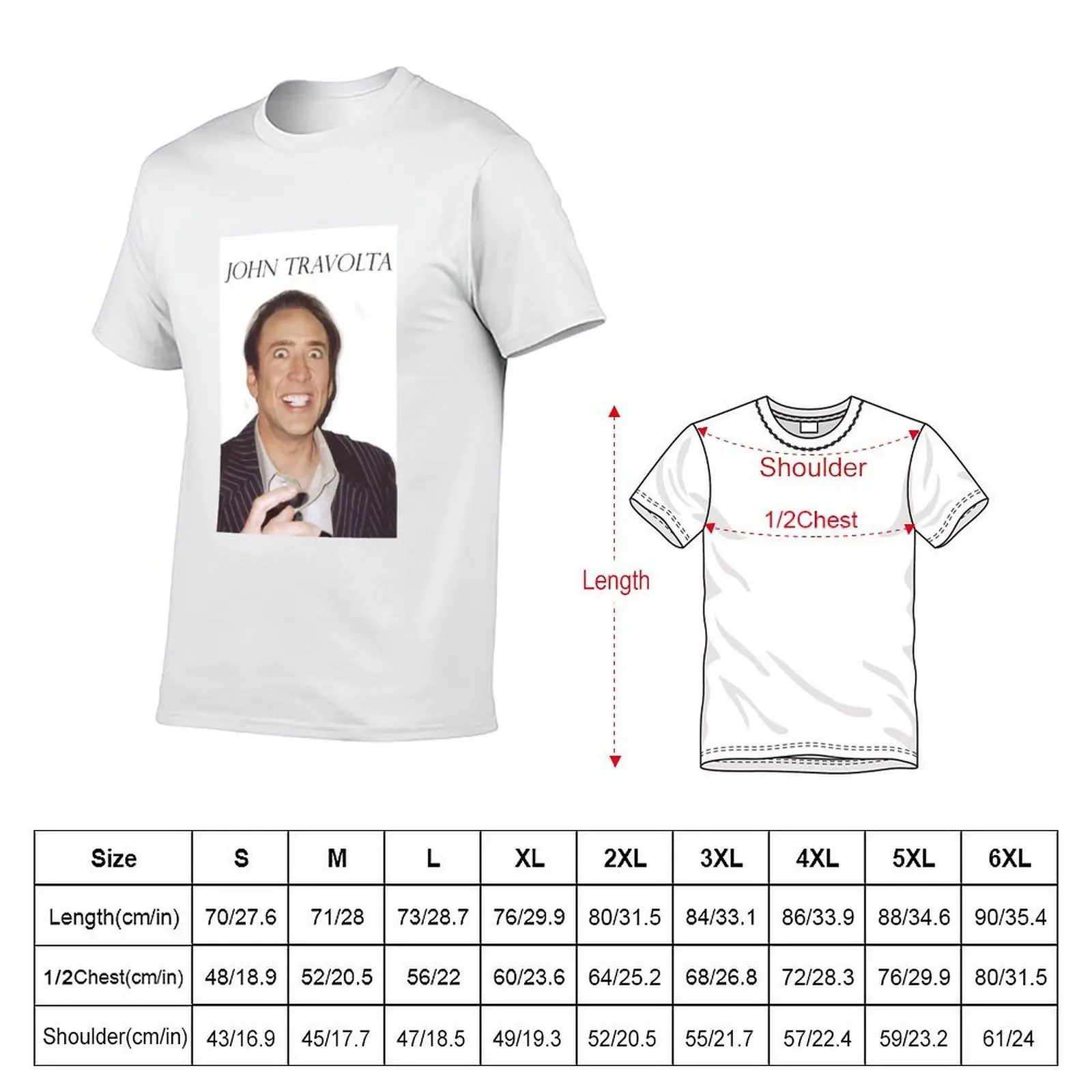 john travolta nicolas cage T-Shirt man t shirt boys whites mens t shirt graphic