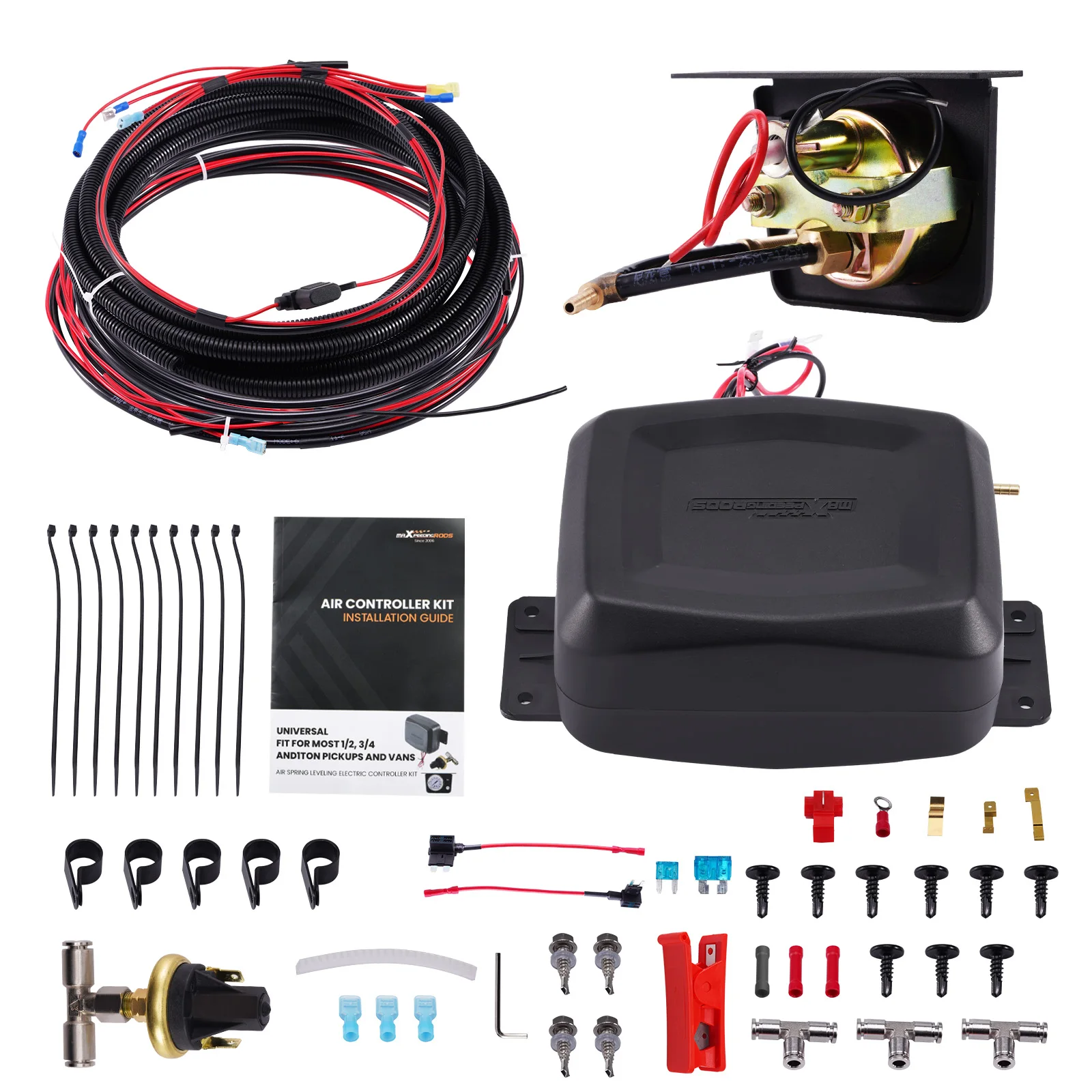 Universal Air Compressor Suspension Shock Controller Kit for Dodge Ram 1500 2500 3500 for Ford F150 F250 F350