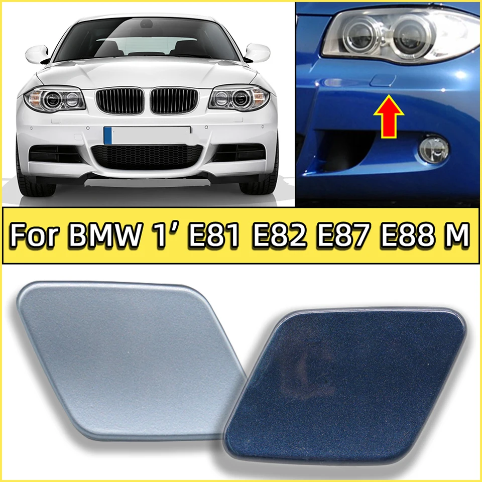 Headlight Washer Nozzle Cover Painted Washer Cap For BMW 118 120 125 130 135 M Sport E81 E82 E87 E88 / LCI Convertible 2006-2013