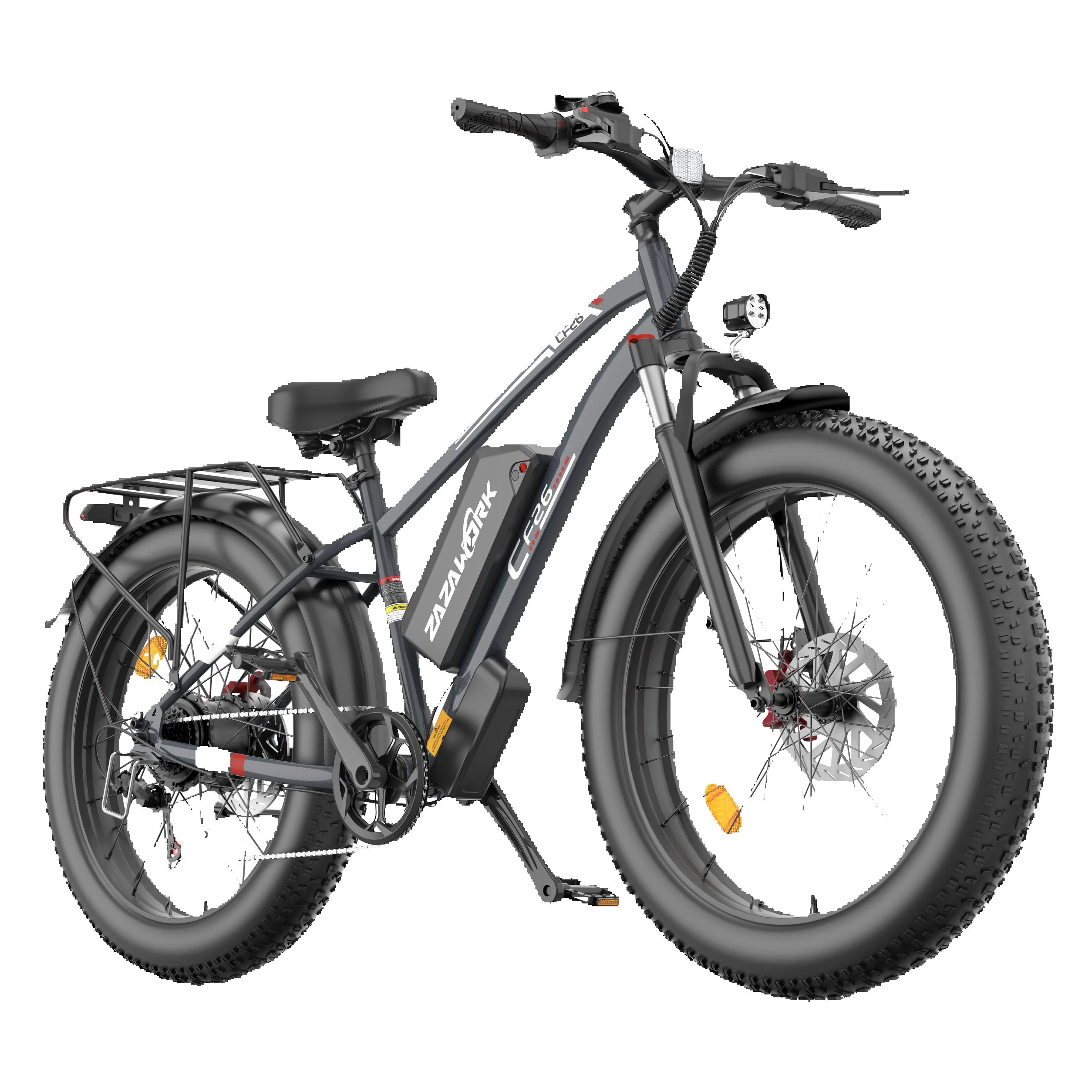ZAZAWORK CF26 Elektrofahrrad für Erwachsene 48V20AH Batterie E-Bike 26*4.0 All-Terrain Breitreifen E-Bike