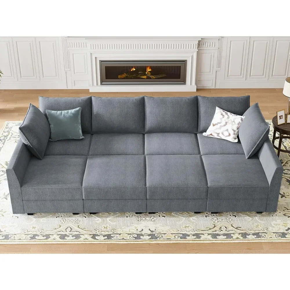 

Modular Sectional Sleeper Sofa, Reversible Modular Sectional Sofa Sleeper Modular Couch with Storage Seats, Living Room Sofas