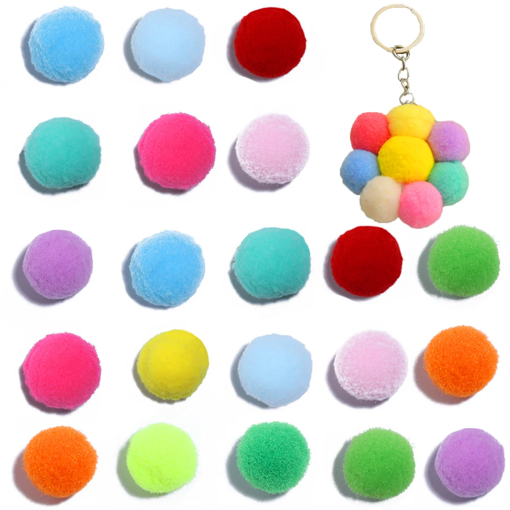 

1/1.5/2/2.5/3mm Soft Pompons Colored High Elastic Fluffy Plush Ball Diy Hand-sewn Kids Toy Shoes Hat Home Decoration Accessories