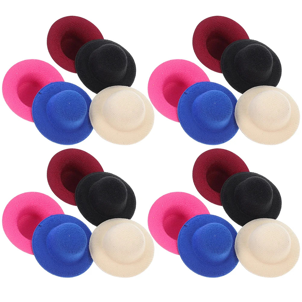 

20 Pcs Small Hat Clothes Decoration Accessories Mini Hats Miniature Reusable