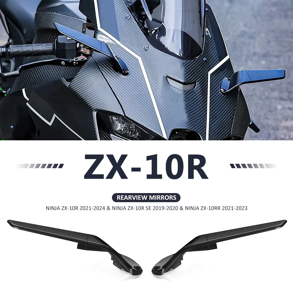 

Motorcycle Adjustable Aluminum Rearview Mirrors Wind Wing Mirror For KAWASAKI Ninja ZX10R ZX-10R SE ZX10RR ZX-10RR ZX 10 R RR