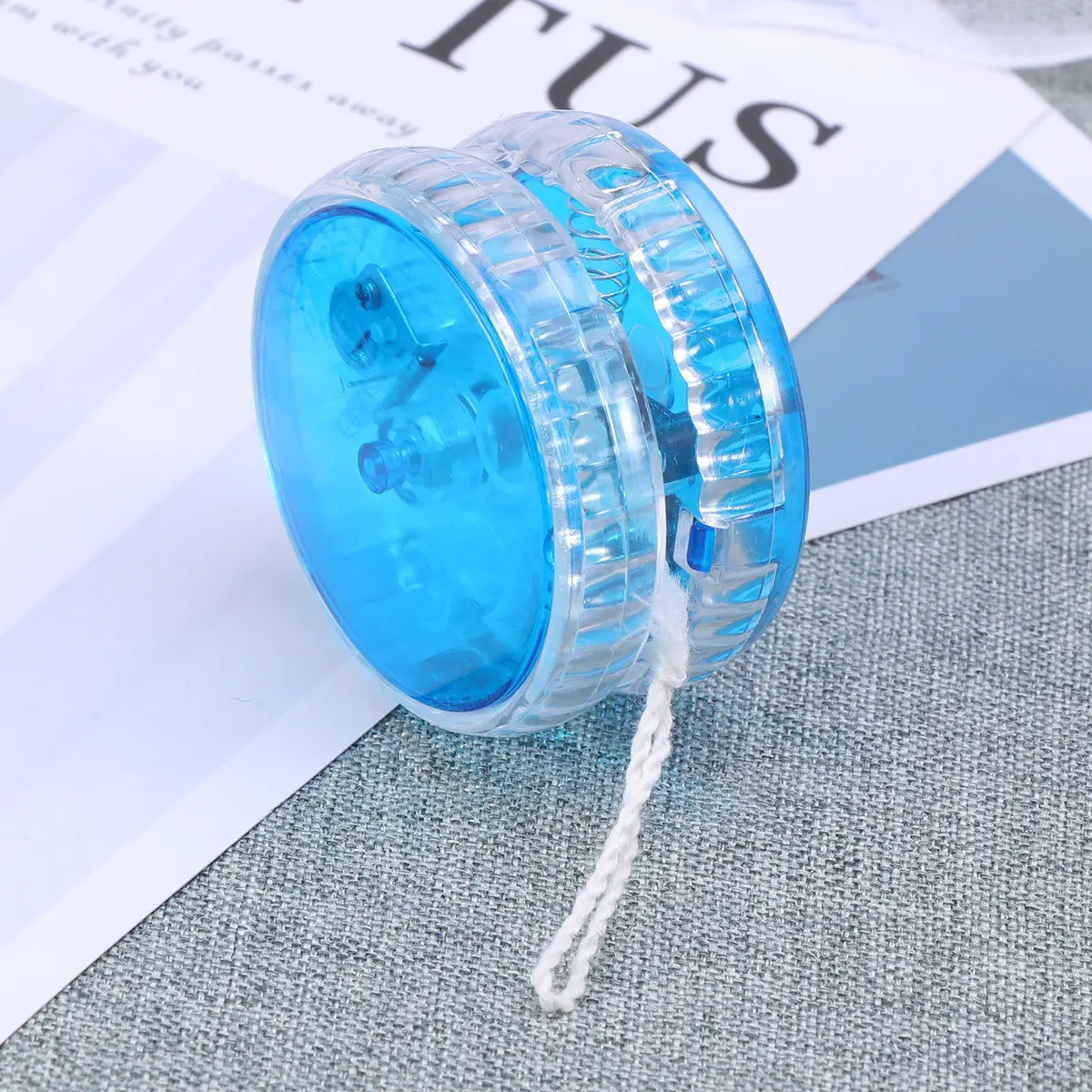 5Pcs Flashing Yoyo High Elastic Luminous Plastic Fun Indoor Outdoor Game Educational Colorful Pull String Yoyo Ball