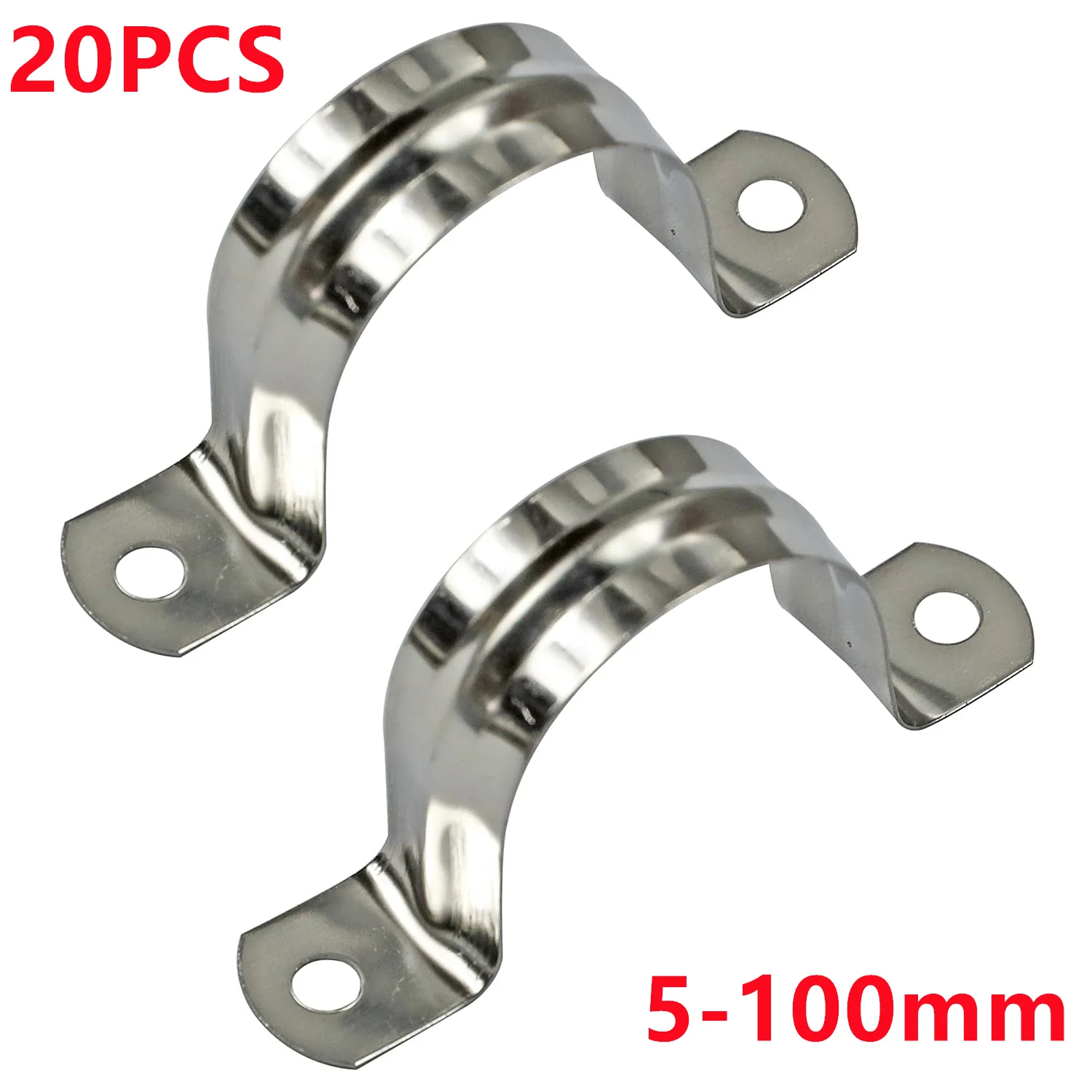 20 pz 5mm-100mm Morsetti per clip da equitazione Morsetti per sella per tubi Clip per tubi flessibili a forma di U Staffe idrauliche in acciaio inossidabile 304 Clip per filo Fissatore