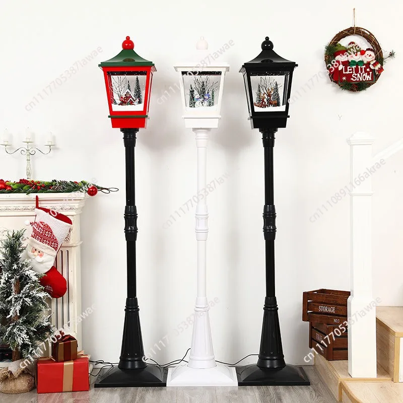 Christmas decorations Western-style snow street lights Music snow lights Living room lamp Shopping mall Hotel festival set props