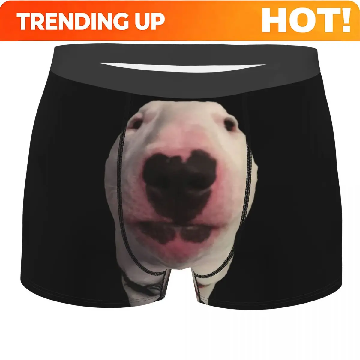 Custom Cool Bull Terrier Dog Funny Meme Boxers Shorts Panties Male Underpants Stretch Briefs Underwear