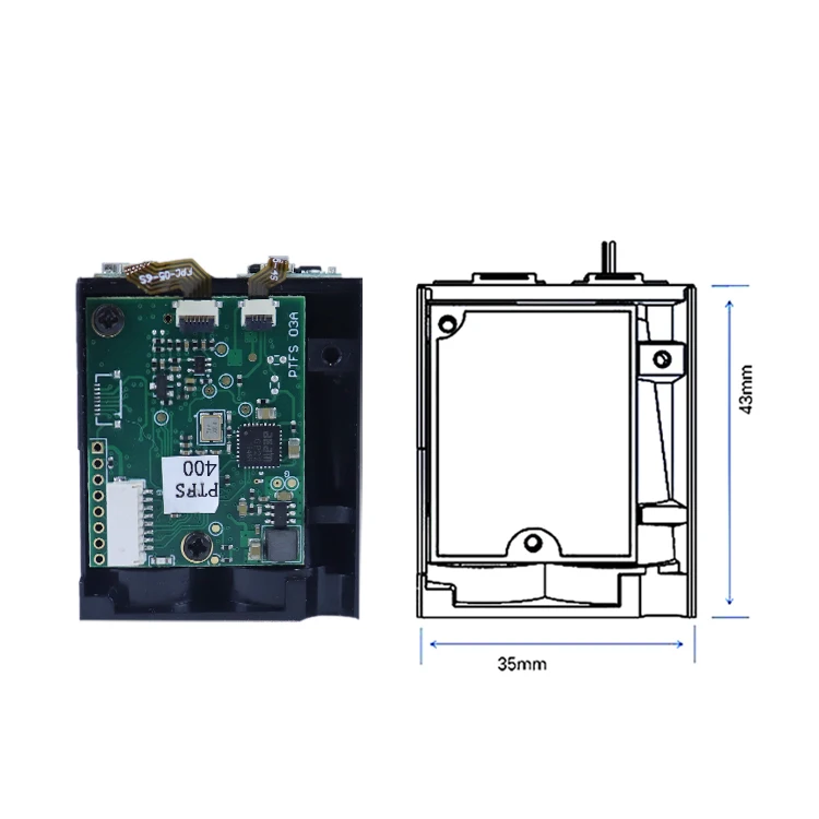PTFS-400 OEM Laser Distance Sensor 200m UART Door Long Range Sensors Square Laser Distance Detection Sensor For Warehousing IOT