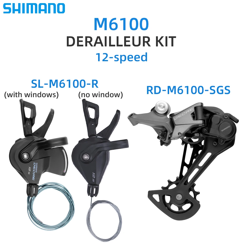 

SHIMANO DEORE M6100 12 Speed Derailleurs Shifter Lever RD-M6100-SGS Derailleur 12V 12S MTB Bicycle Original Parts