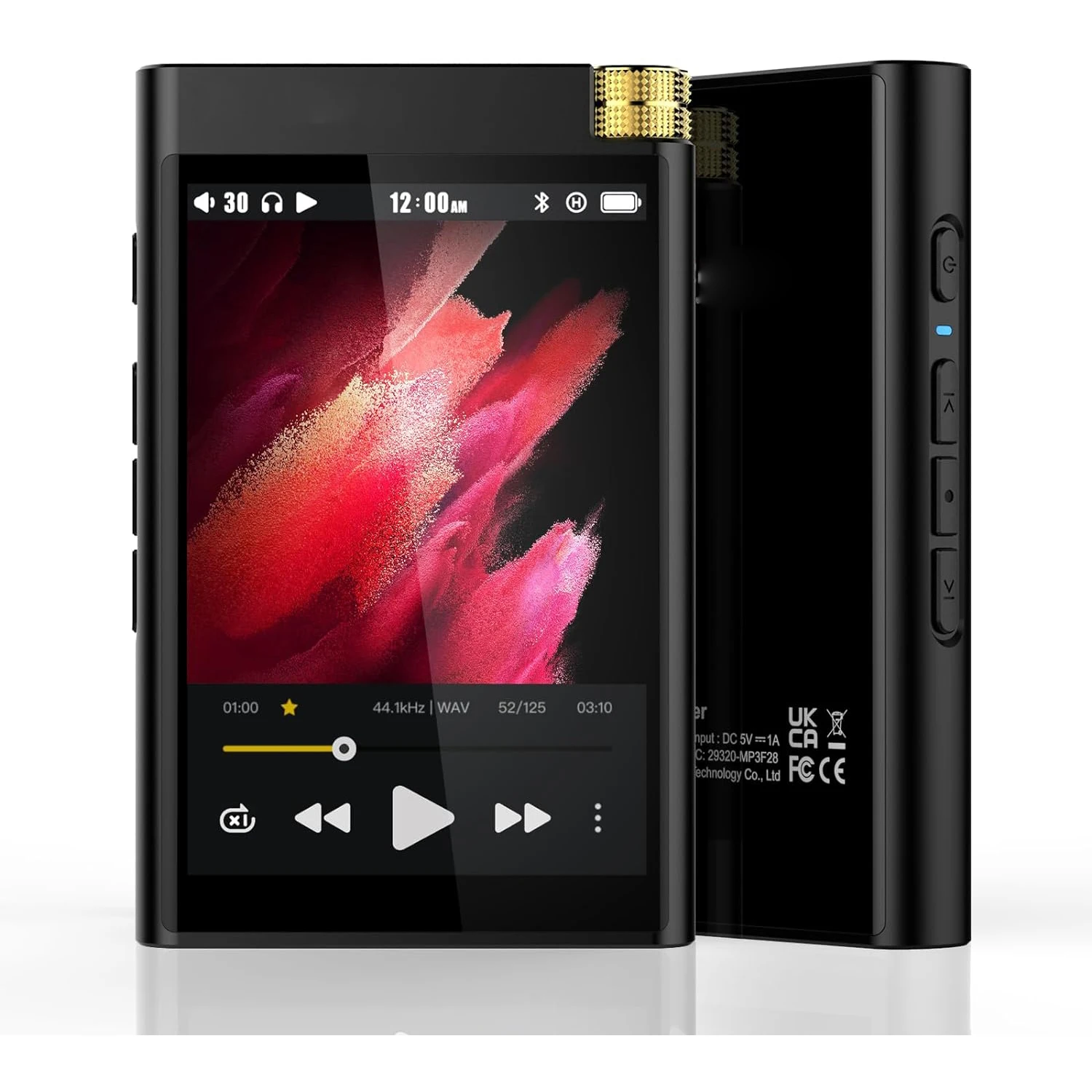 

HiFi Portable MP3 Music Player with Bluetooth Supports Lossless DSD FLAC APE WAV AAC Audio Formats