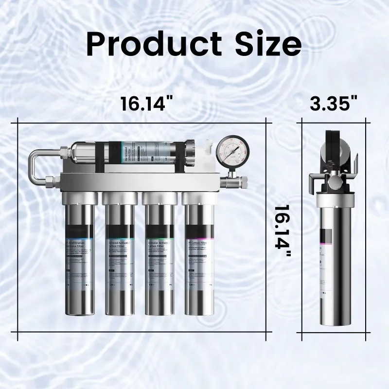 OEM Accepted Household Stainless Steel 5-stage Filtration Water Purification Machinery Direct Drinking Safe and Durable