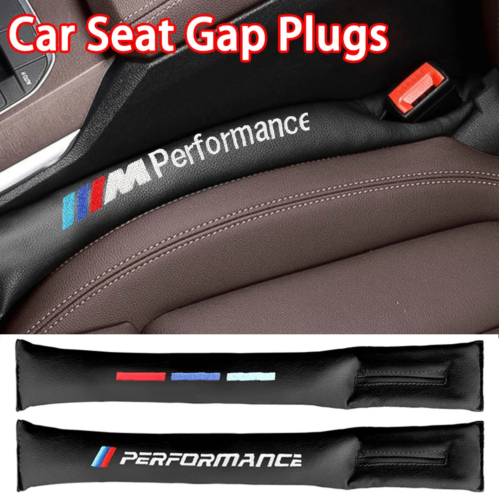 2PCS Car Seat Gap Filler Soft Padding Leather Leak Pad Plug Spacer For BMW M Performance M3 M5 M6 E46 E90 E60 F30 F10 E36 G20 X5