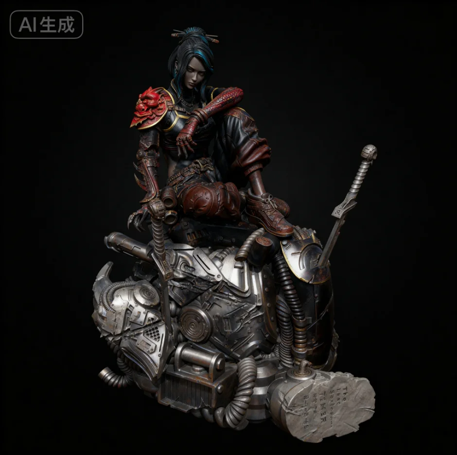 

Overall heights 55mm 80mm 95mm Resin model kit self-assembled and colored（3D Printing ）TD-7353/3D