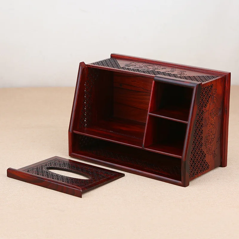 Redwood Remote Control Storage Box, Coffee Table Tissue Box, Sourwood Paper Drawer Box