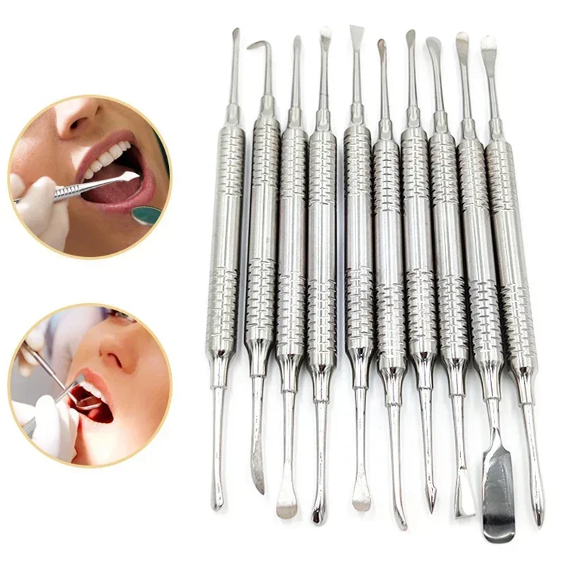 

10Pcs/Set Double Ends Dental Implant Periosteal Elevator Tool For Retracting Separator Dental Periosteal Separator Set