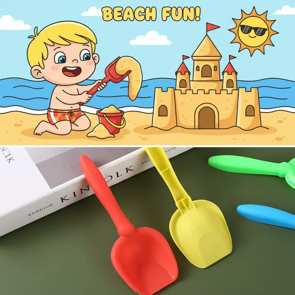Kids Mini Sand Shovel Toy 16.2cm PP Plastic Beach Digging Tool 1PCS Random Color Garden Scoop for Toddler Outdoor Play Gift
