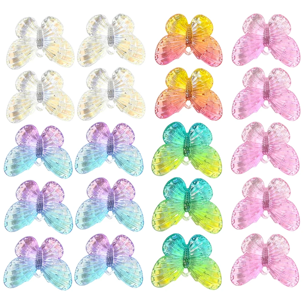 

30pcs Butterfly Resin Accessories Acrylic Decorations Artificial Butterflies Birthday Gifts Kids Toys Holiday Decor Layout
