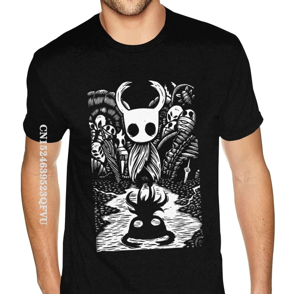 Ghost Knight Graphic Art Hollow Knight Funny Game Classic T-Shirt Men Skull Graphic Gothic Anime Tshirt HipHop Print Tee Shirts