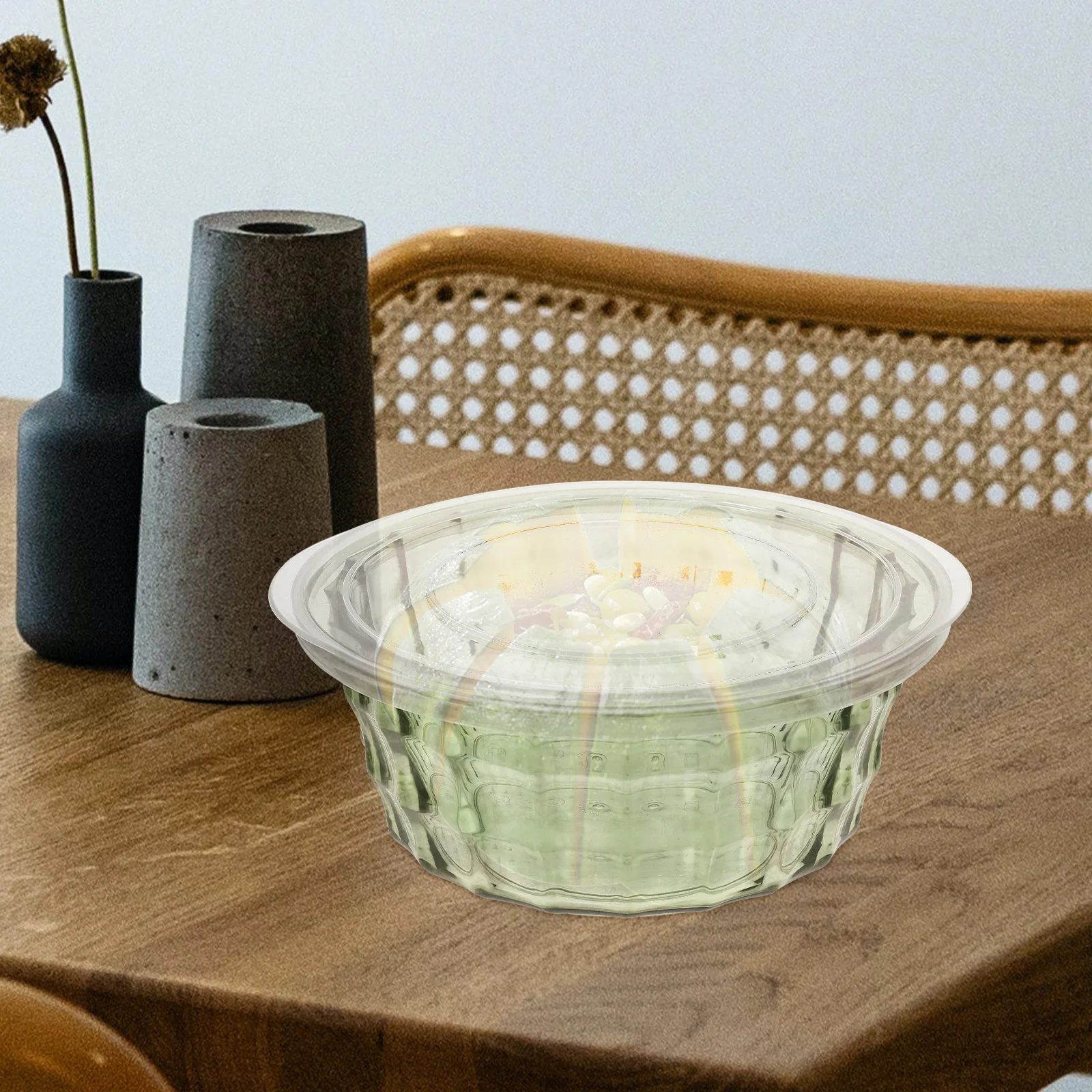 

3pcs Transparent Food Storage Boxes Lightweight Sealing Containers Snack Salad Vegetable Holders With Lids For Kitchen