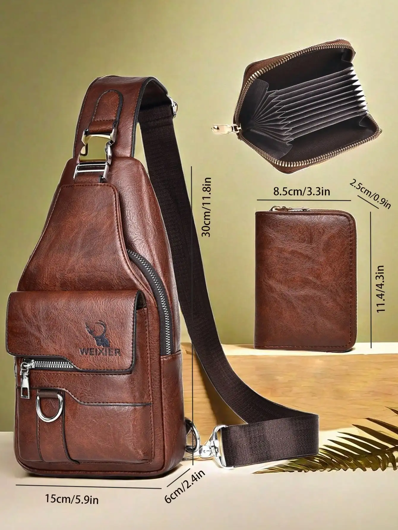 

1pc Fashionable Minimalist Solid Color Adjustable Strap Flap Closure Shoulder Bag For Men, Casual Retro Business Daily Wear, Lightweight Waterproof PU Mini Messenger Crossbody Bag Side Bag Pouch Waterproof Backpack Festival Valentine's Day Valentine'S Day