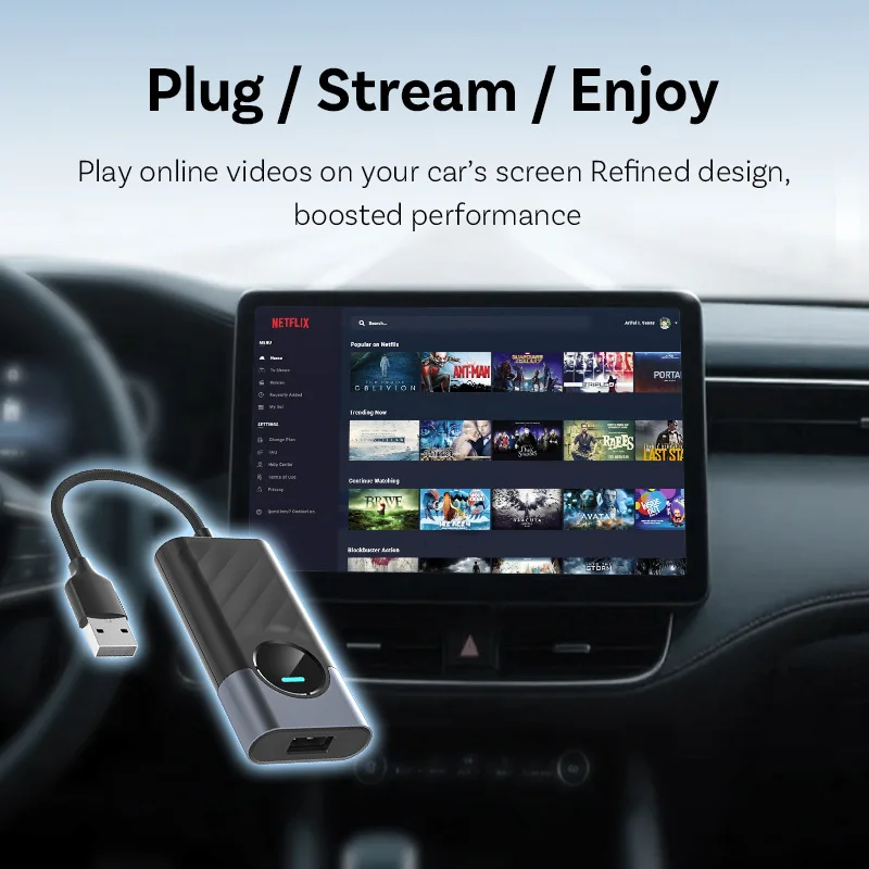

Универсальный беспроводной адаптер CarPlay Android Auto 2 в 1, CarPlay-донгл, Plug and Play