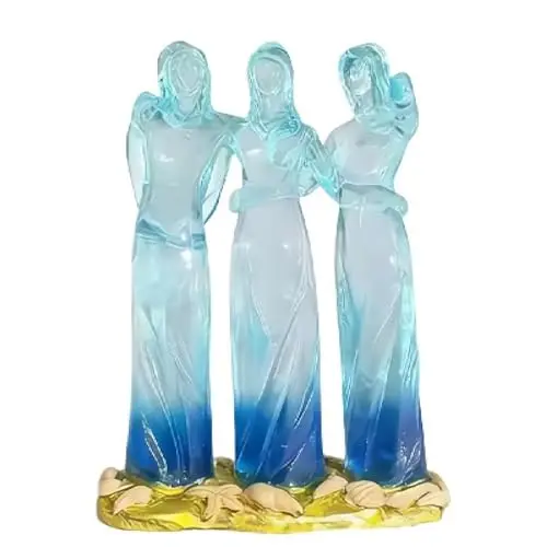 Translucent Resin Angel Statue with Detailed Artistry for Thoughtful For Friendship-Themed Interior Decoration