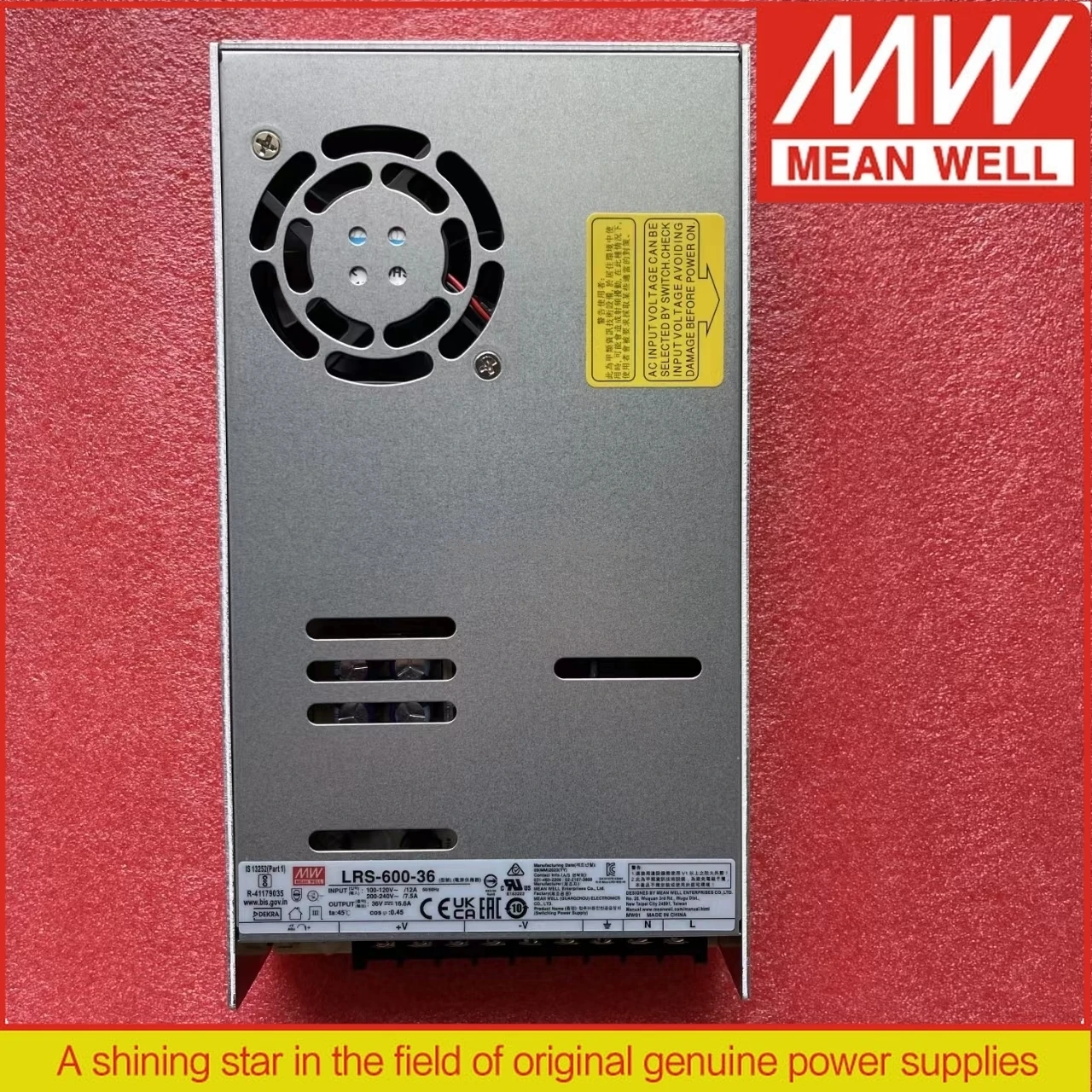 

Импульсный источник питания MEAN WELL 600 Вт с одним выходом LRS-600-36 | 36В 0~16.6А
