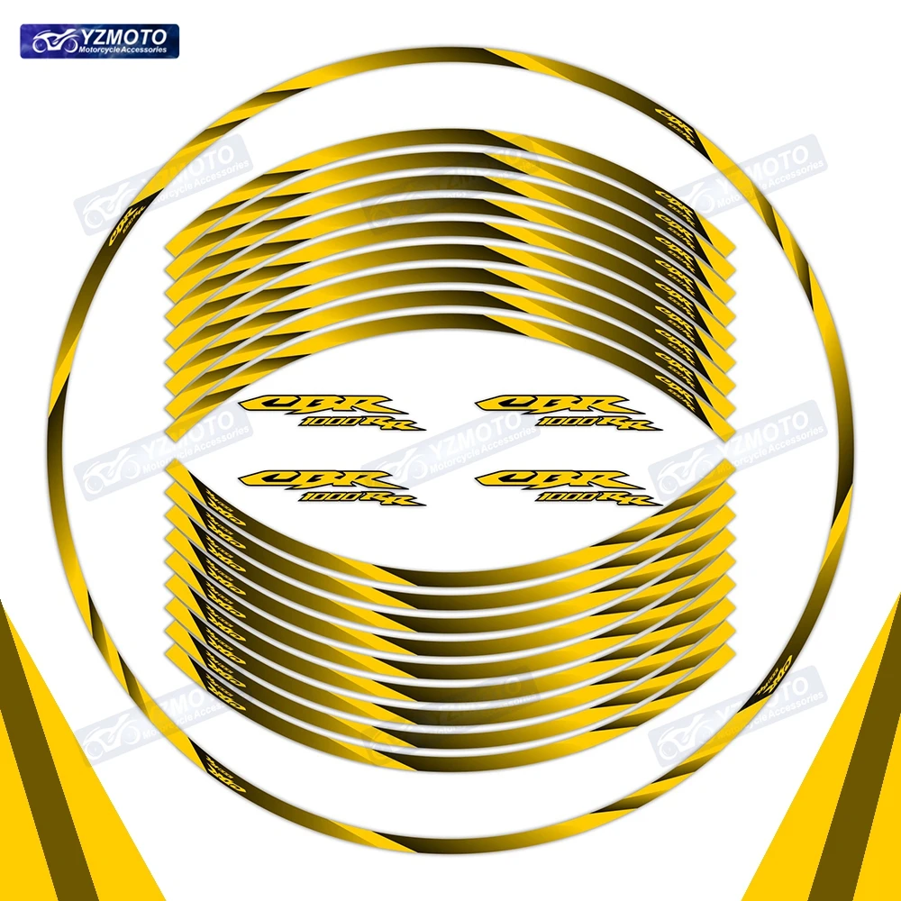 

Наклейки на колеса для мотоцикла Honda CBR1000RR, 17 дюймов, светоотражающие, для переднего и заднего колеса, декоративные наклейки на обод