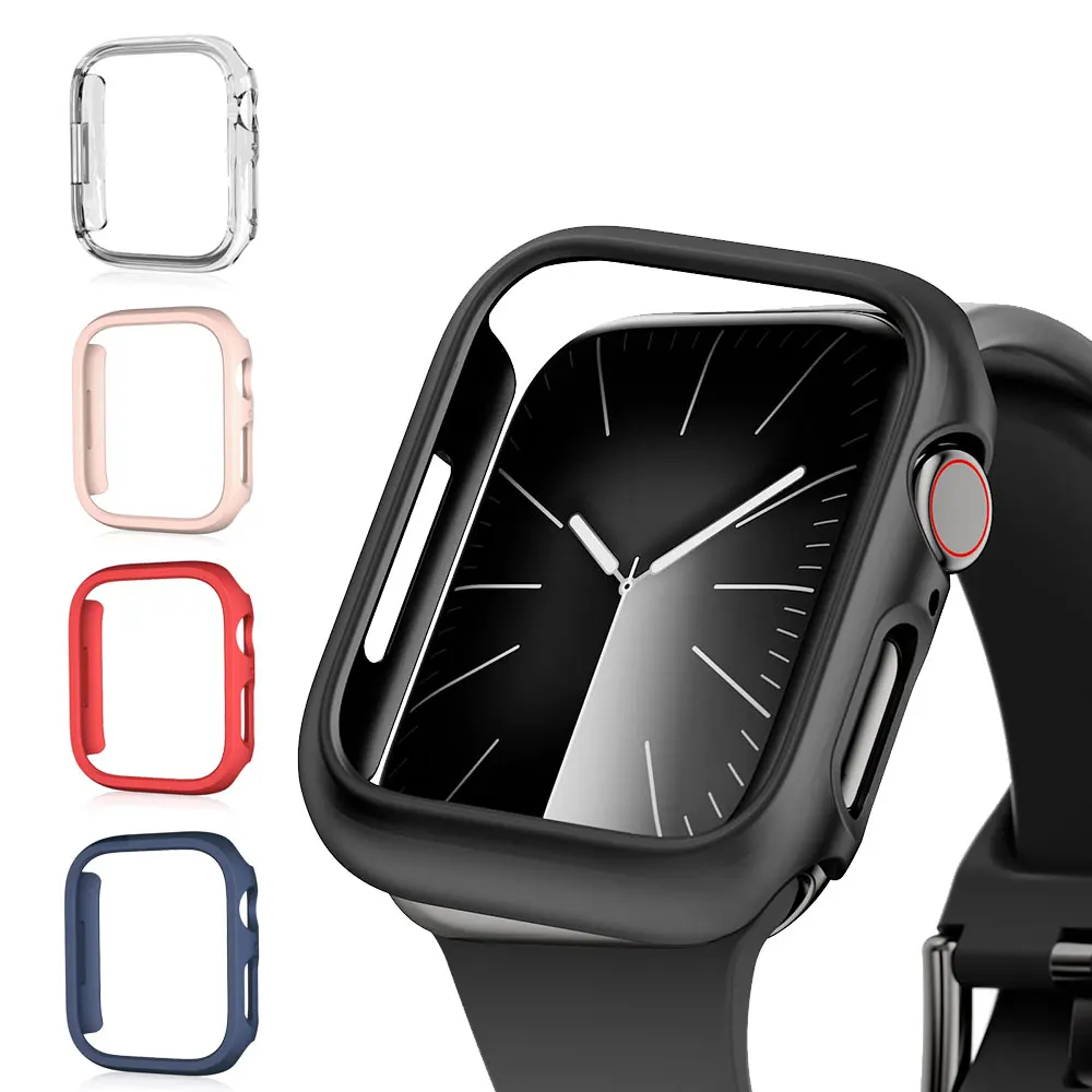 Cover for Apple Watch Series 9/8/7 45mm 41mm Series SE/6/5/4 40mm 44mm Hollow Protective Hard PC Bumper Case iWatch Accessories