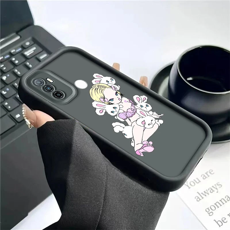 

for OPPO 7Z F21 A11S PRO RENO 4G FIND X3 A72 8T A95 A73 A96 A74 soft Lovely shockproof cute girl phone case Casing