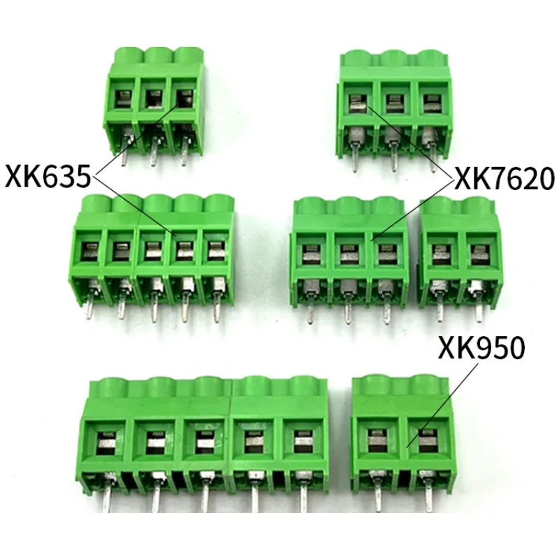 10Pcs high current and high power terminal welding PCB board K635/7620/950 screw type 2P3P can be spliced