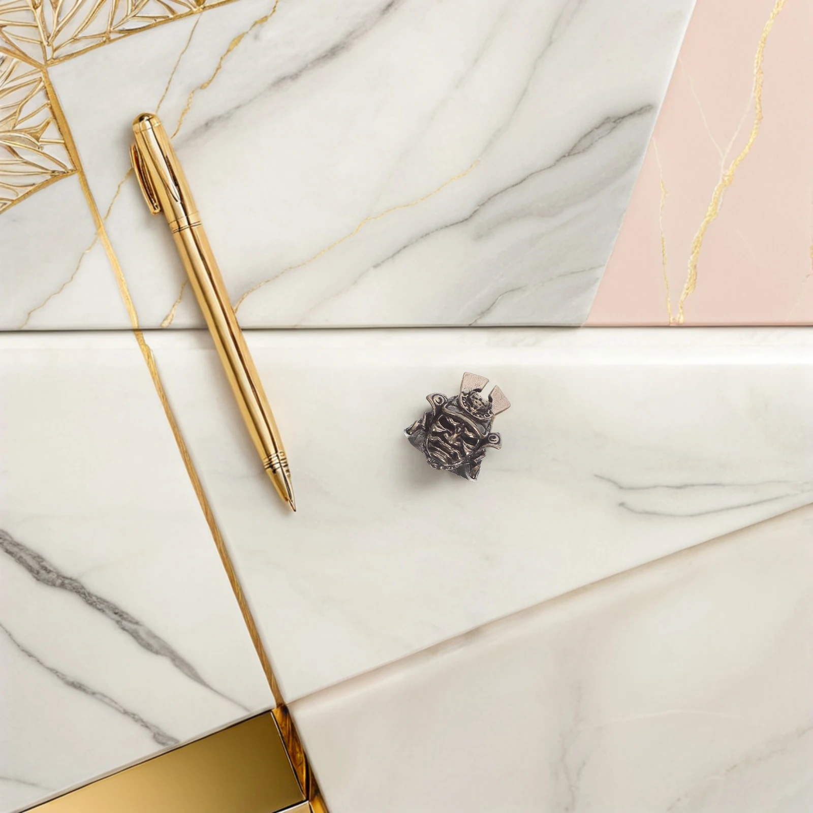 3Pcs Japanese Samurai Charm Durable Pendants for Keychains Necklaces Decorative Crafts Samurai DIY Pendant