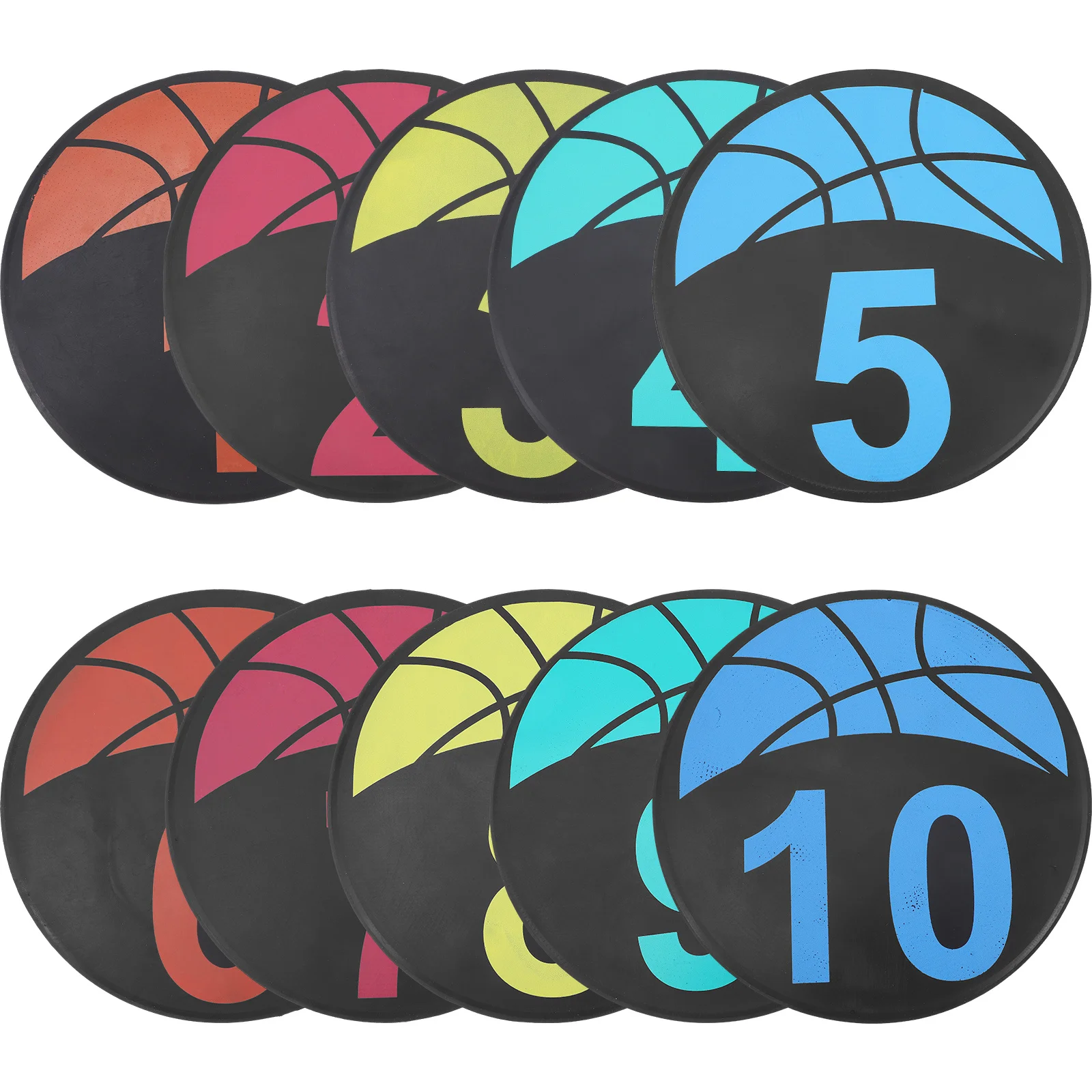 

10Pcs Soccer Marker Discs Football Training Sign Durable Lightweight Small Size Training Supplies for Football Soccer Basketball